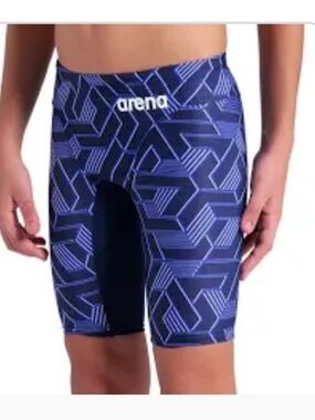 Arena Men's Blue Geometric Swim jammers trunks size 30-NWT